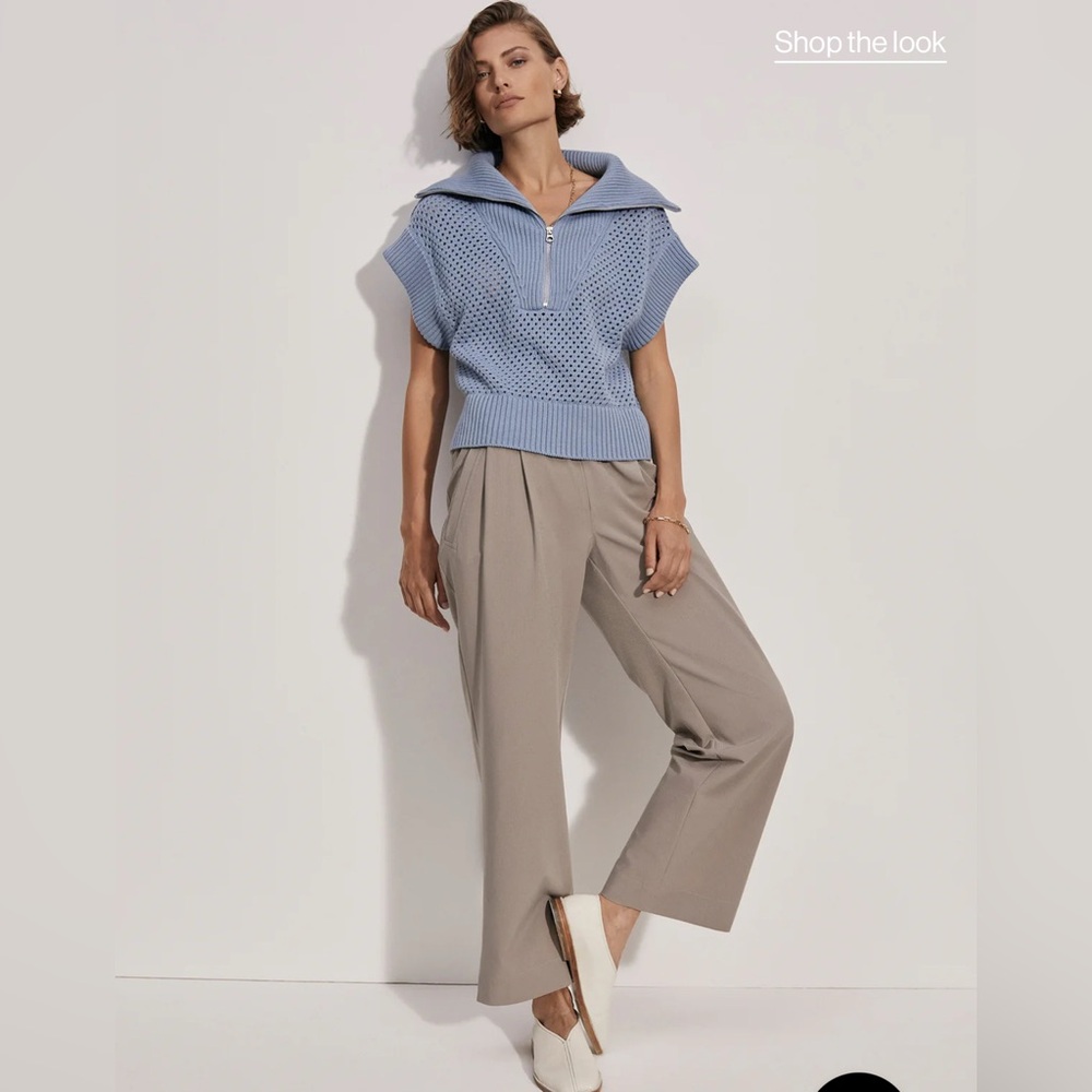 Varley Tacoma Straight Leg Tan Wide-Leg Pants Comfortable and Versatile